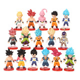 16 Piezas Goku - Decoración Para Pastel De Fiesta De Cumpl.