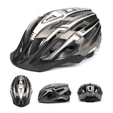 Casco Bicicleta Ajustable Acolchado Con Visera + Led Usb