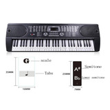 Adesivo Musical P/ Aprender Tocar Piano Teclado