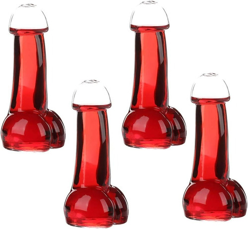 Pack X4 Copa En Forma De Pene Cócteles Bebidas Vino Disco