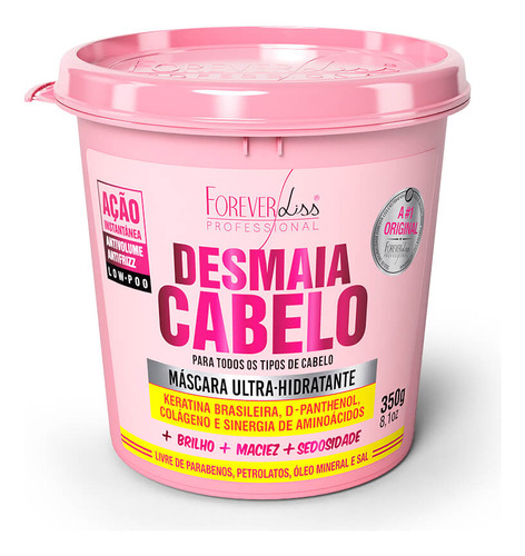 Máscara Ultra Hidratante Desmaia Cabelo Forever Liss 350g