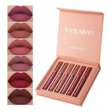 Kit 6 Batom Handaiyan Matte Lip Gloss 24 Horas