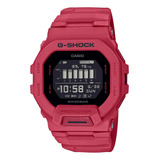 Reloj Casio G- Shock Gbd-200rd-4 Bluetooth Sumergible Correr Color De La Malla Rojo Color Del Bisel Rojo Color Del Fondo Negro