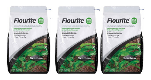 Flourite Substrato Nutritivo Acuario Plantado 7kgc/u 3 Pz 