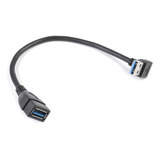 Cable De Extensión Usb 3.0 Con Ángulo De 90 Grados, Adaptado