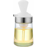 Aceitera De Vidrio Vinagrera C/ Brocha De Silicona Dispenser