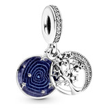 Charm Pandora Doble Árbol & Luna De La Galaxia