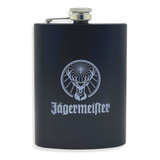 Petaca Negra De Acero Inoxidable Jägermeister 8oz 236ml