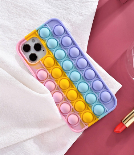 Capa Protetora iPhone Bolinhas Fidget Toy Antistress Pop Top