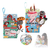 2pcs Libro Tela Impermeable Bebé Con Cola Animaleducación 