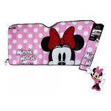 Protector De Sol Parabrisas Minnie Mouse Rosa Universal