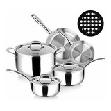 Set De Cocina Duxtop Tri-ply Inducción, 9 Pzas.