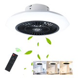 Ventiladores De Techo Luz Led Cálida Fría Con Control Remoto