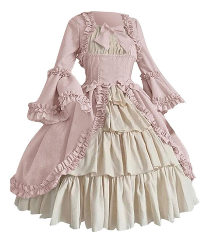 Vestido De Corte Renacentista De Baile Victoriano Para Mujer