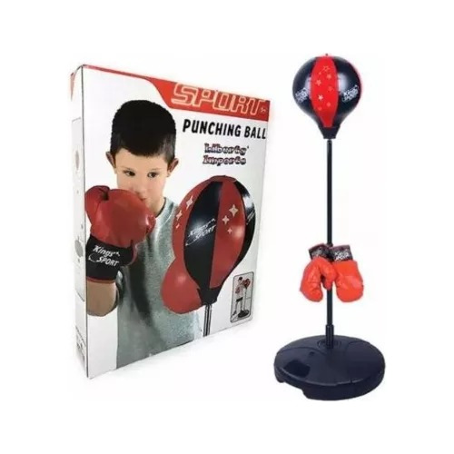 Set Boxeo Guantes Punching Ball Juguete Niños Ajustable