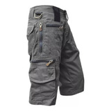 Pantalones Cortos Tipo Cargo Holgados Y Rectos Para Hombre.