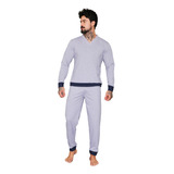 Pijama Masculino Com Punho Inverno Dias Dos Pais