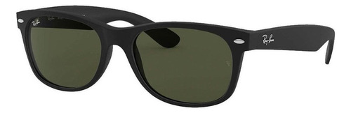 Anteojos De Sol Polarizados Ray-ban New Wayfarer Classic Mediano Con Marco De Nailon Color Polished Black, Lente Green De Cristal Clásica, Varilla Polished Black De Nailon - Rb2132