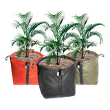 Kit 5 Vasos De Plantas 100 Litros Feltro Com Alças King Pot