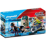 Playmobil City Action 70572 - Moto Policia Ladron Cajero Pr