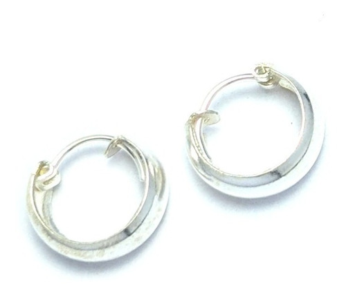 Aros Argollas Gruesas 10mm Plata 925