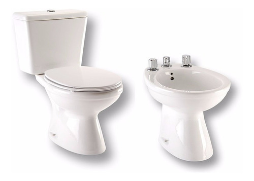 Combo Roca Inodoro Largo Tapa Inodoro Bidet Capea Italiana