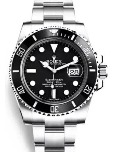 Relógio Rolex Submariner Bezel Cerâmica Base Eta Automático