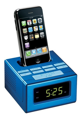 Radio Reloj Para iPod iPhone Azul Rc130ibl Rca