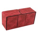 200 Trading Card Deck Box Organización Compartimento Rojo