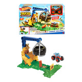 Hot Wheels Monster Trucks Pista De Juguete Reto En La Selva