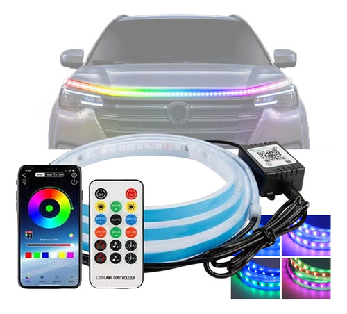 Tira Luces Led Para Capó Coche Barra Circulación Diurna Rgb