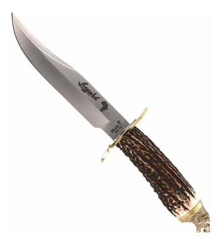 Cuchillo De Caza Muela Asta De Ciervo Leopardo 16cm V0000660