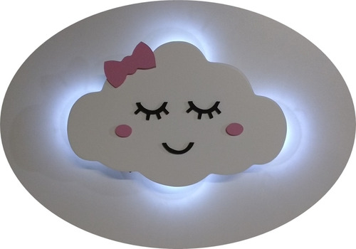 Nuvem Rostinho Com Luz De Led Para Parede Bebe Quarto Menina