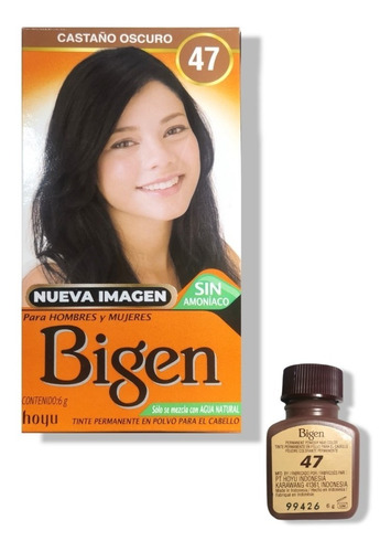 Henna - Bigen N° 47 Castaño Oscuro Cejas Y Cabello