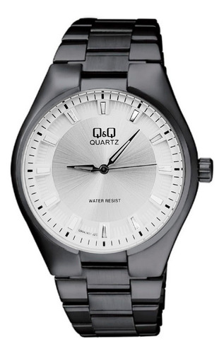 Reloj Q&q Qyq Q954j401 Casual Acero Hombre Negro + Estuche