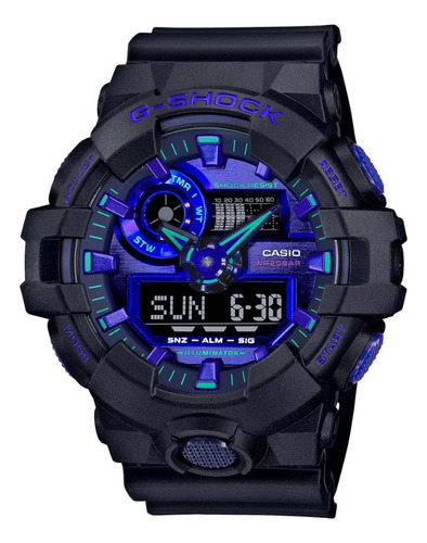 Reloj Casio G-shock Ga-700vb-1a Antigolpes Sumergible Blue  