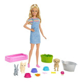 Barbie Cachorros 3 Mascotas Wash Pets Cambian De Color Dispo