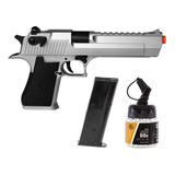 Pistola Desert Eagle Spring Arma Airsoft 6mm + Munição Bbs