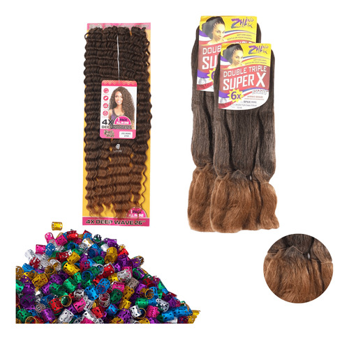 Kit Jumbao Super X + Cabelo Para Tranças Box Gypsy Braids 