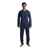 Pijama Hombre Invierno Liso 100% Algodon Cuota