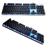 Teclado Gamer Mecânico Iluminação Led Azul De Fundo Usb M500