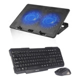 Base Notebook Suporte Nbc-50bk Teclado Mouse Sem Fio W10-bk