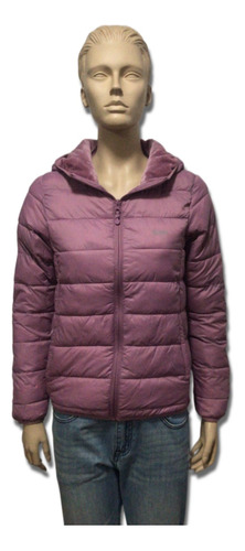 Parka Mujer Acolchada Spalding Con Capucha 688119 Rosa Pastel