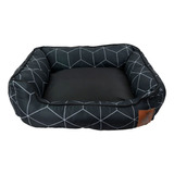 Cama Para Cachorros Porte Grande Golden Retrevier 112x102cm Cor Geo Preta