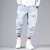 Aa Hip Hop Hombre Jeans Elástico Harun Cargo Pantalones