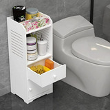 Gabinete Baño  Con Cajón Y Puerta, Blanco