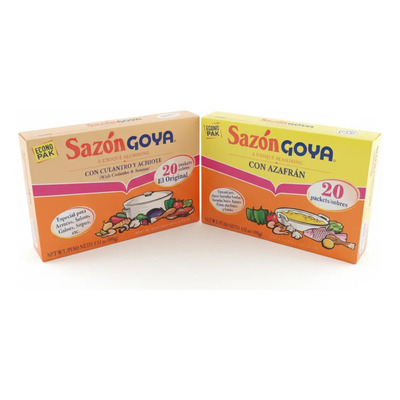 2 Cajas Goya Sazonador Culantro(20 Sobres) Azafran (20 Sobre | Meses sin interés
