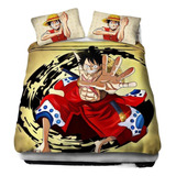 A Cama É Coberta Com Uma Capa De Edredom Luffy King-size