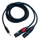 Cable De Audio Trs Plug 3.5mm A Dual Xlr Hembra 3 Metros