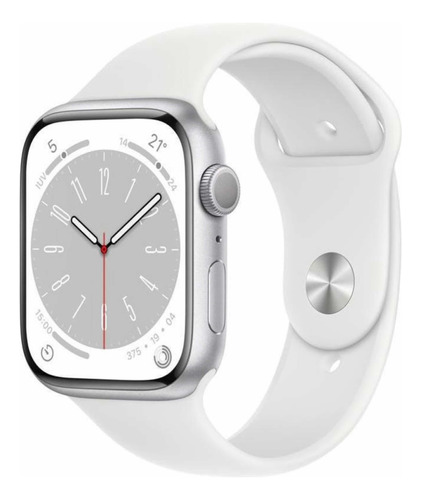 Apple Watch S8 45mm Gps-pulseira Esportiva Branca